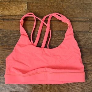 lululemon energy longline athletica Coral Sports Bra
